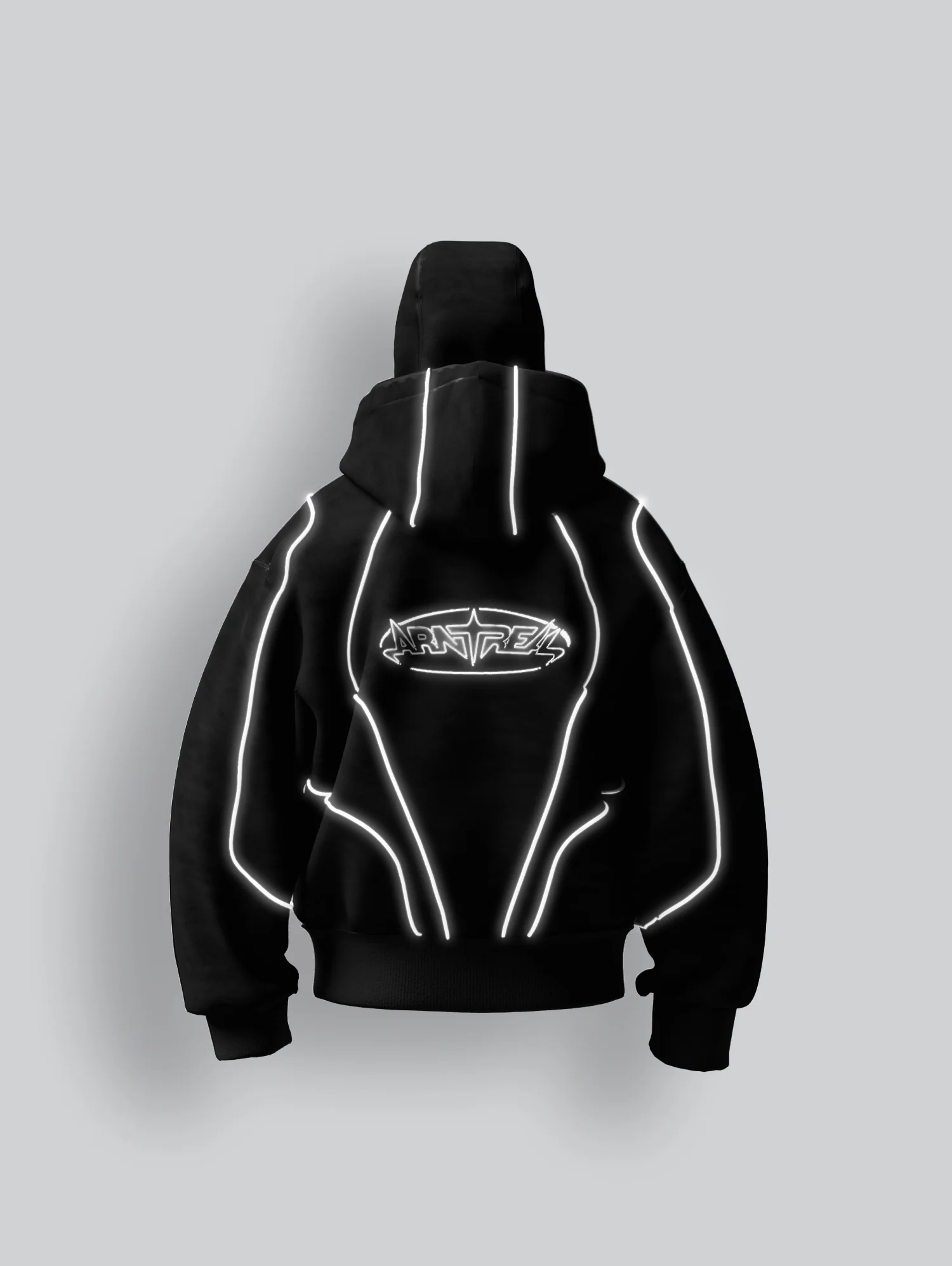 Reflective Phantom Hoodie Black - Image 3