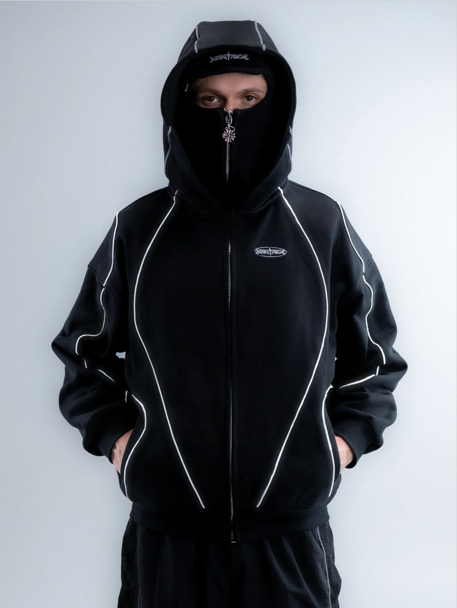 Reflective Phantom Hoodie Black - Image 4