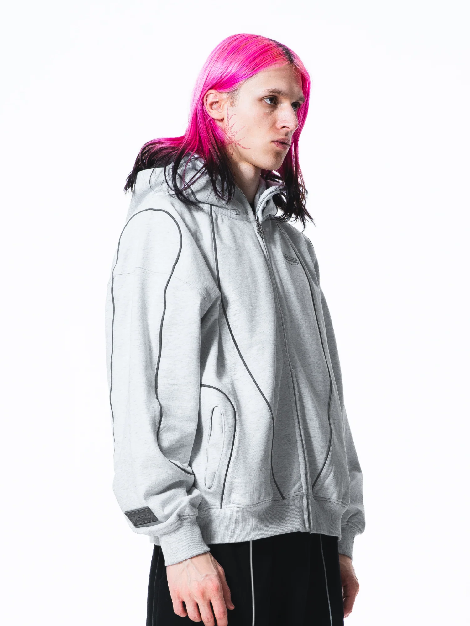 Reflective Phantom Hoodie Grey - Image 5