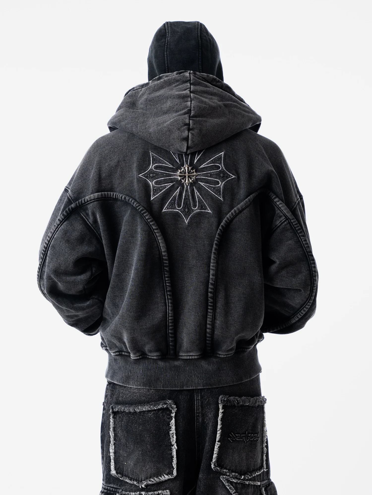 Wash Black Phantom Hoodie - Image 3