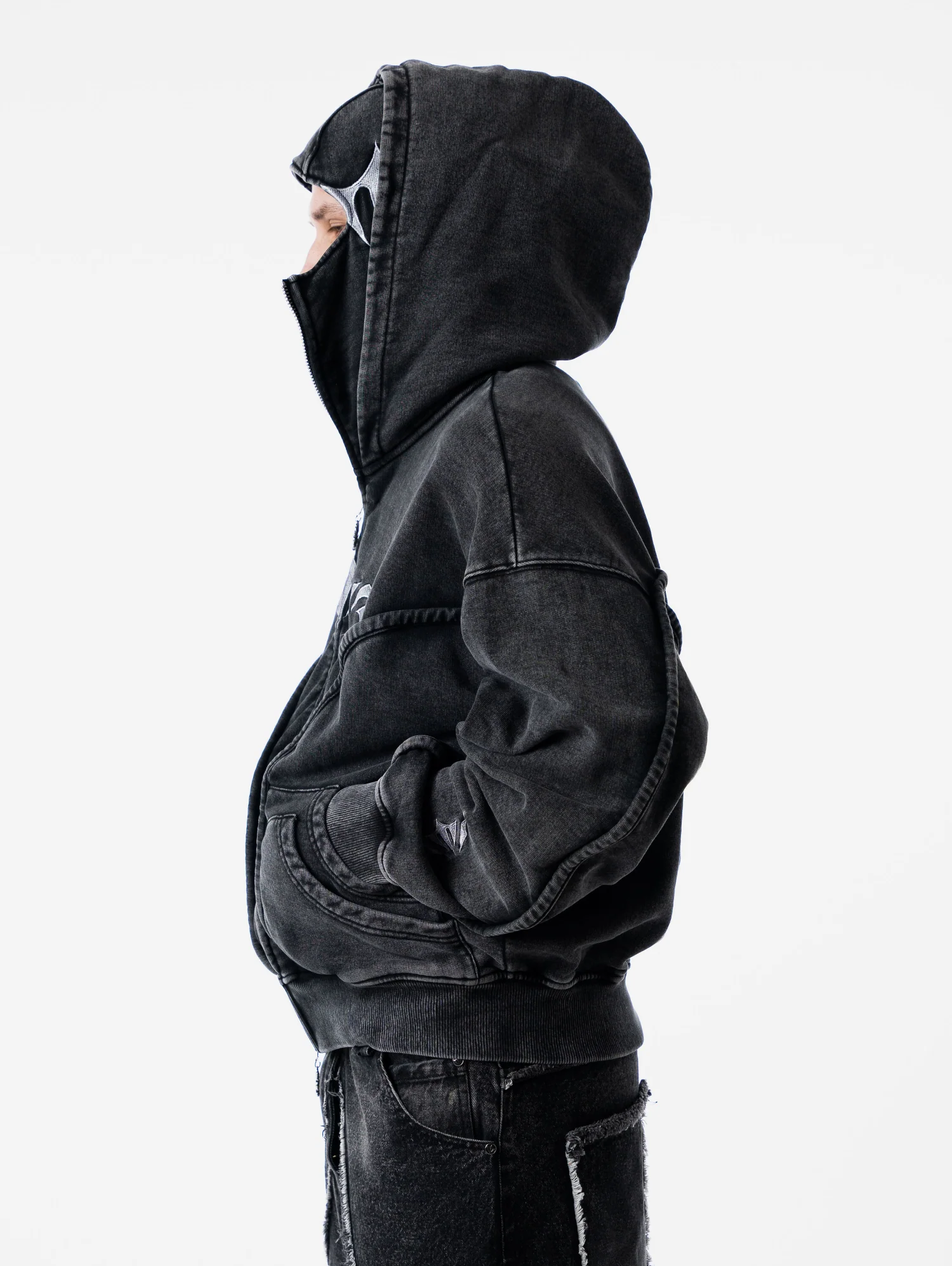Wash Black Phantom Hoodie - Image 5