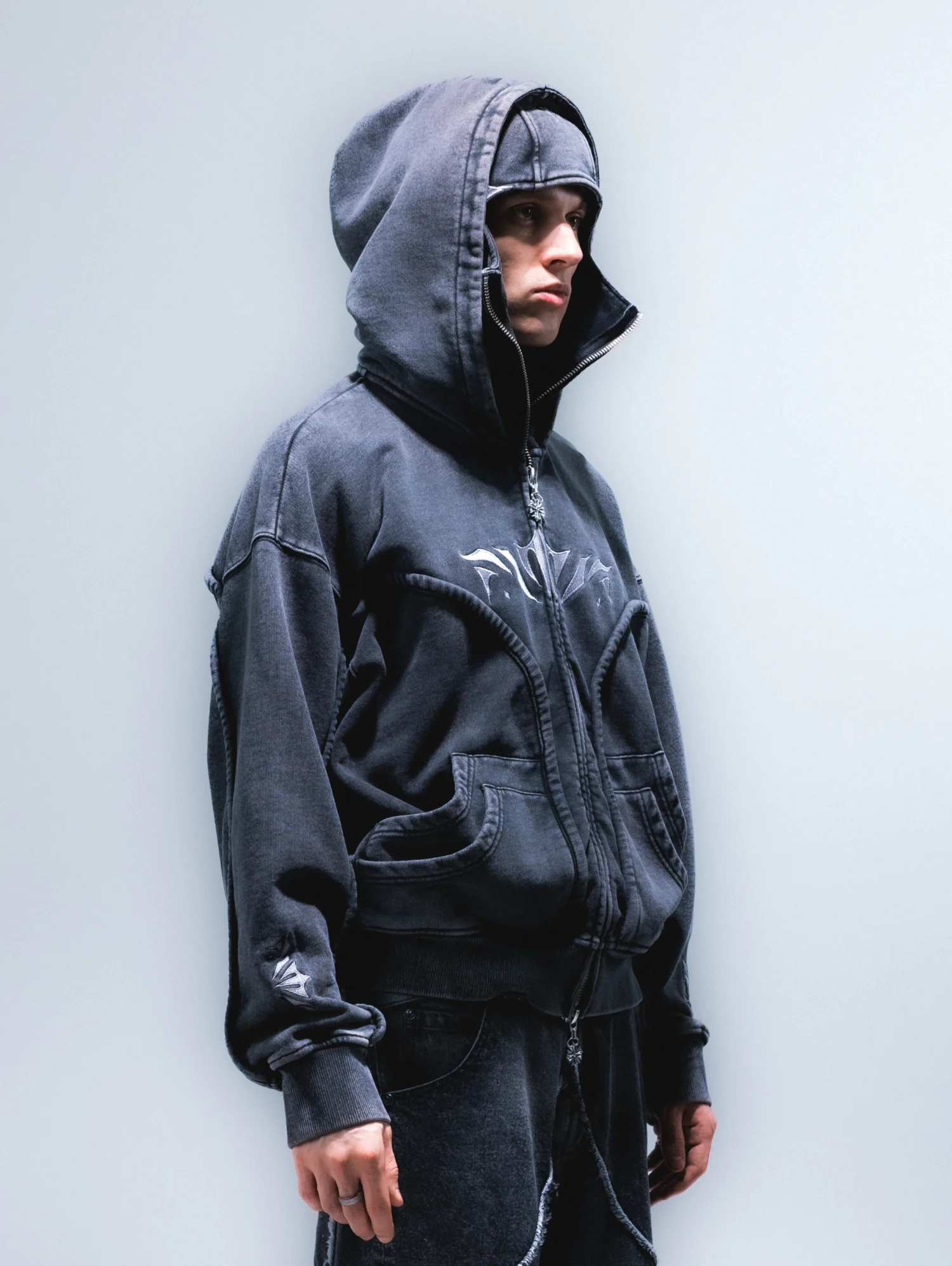 Wash Black Phantom Hoodie - Image 6
