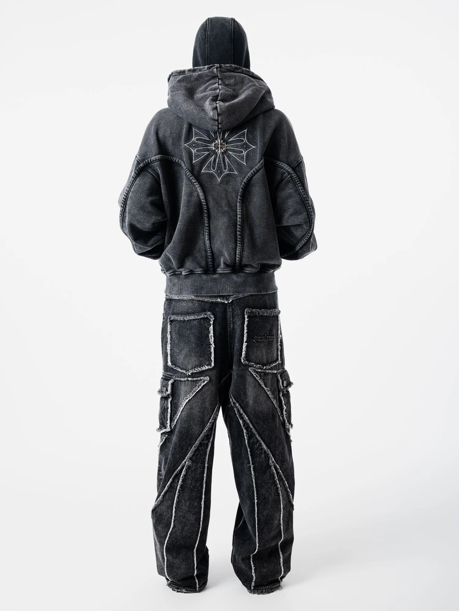 Wash Black Phantom Hoodie - Image 7