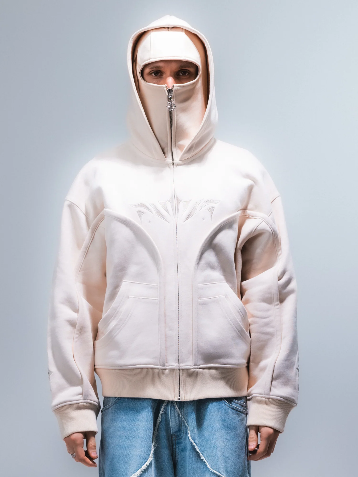 Beige Phantom Hoodie - Image 3