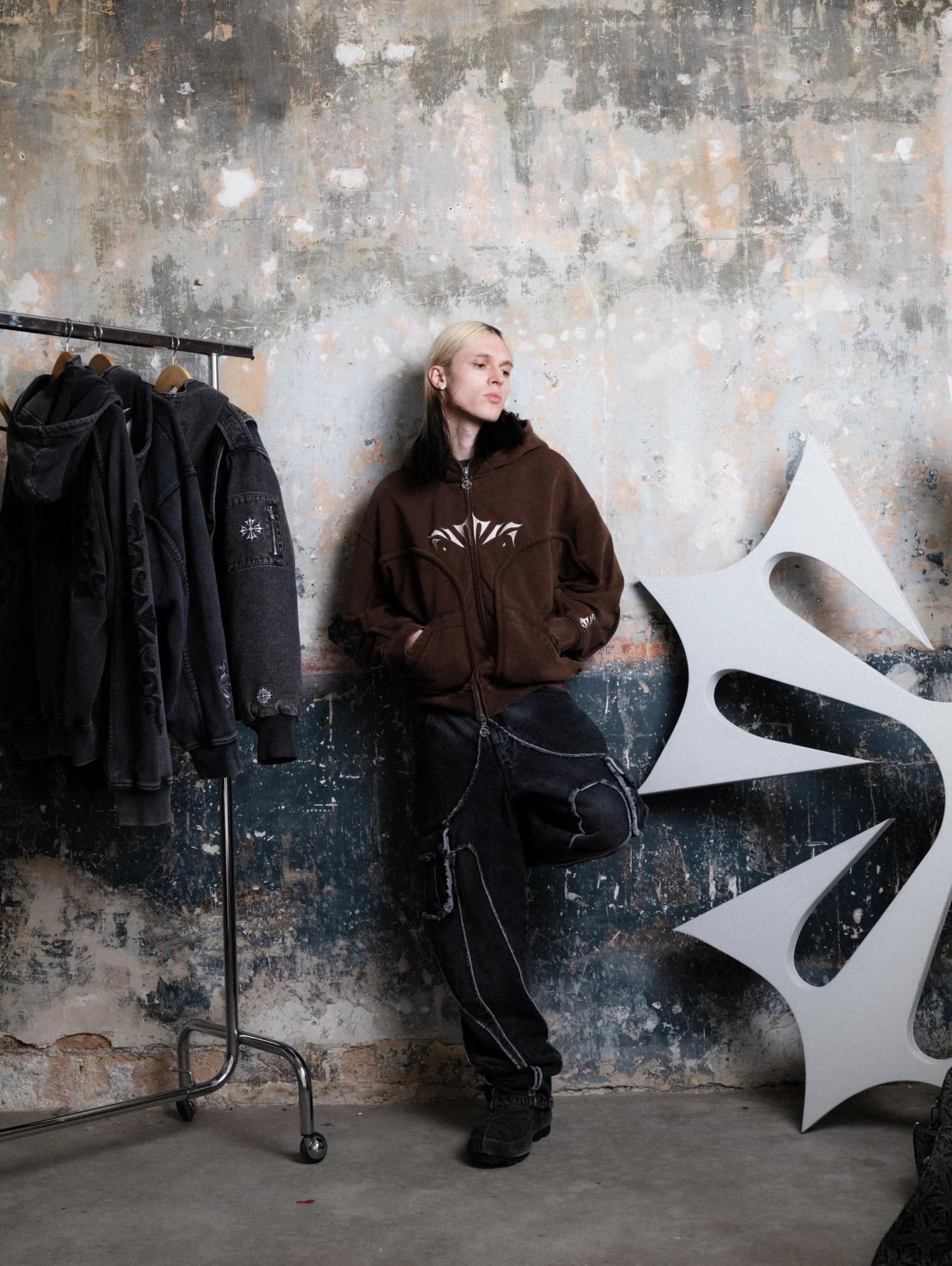 Wash Brown Phantom Hoodie - Image 13