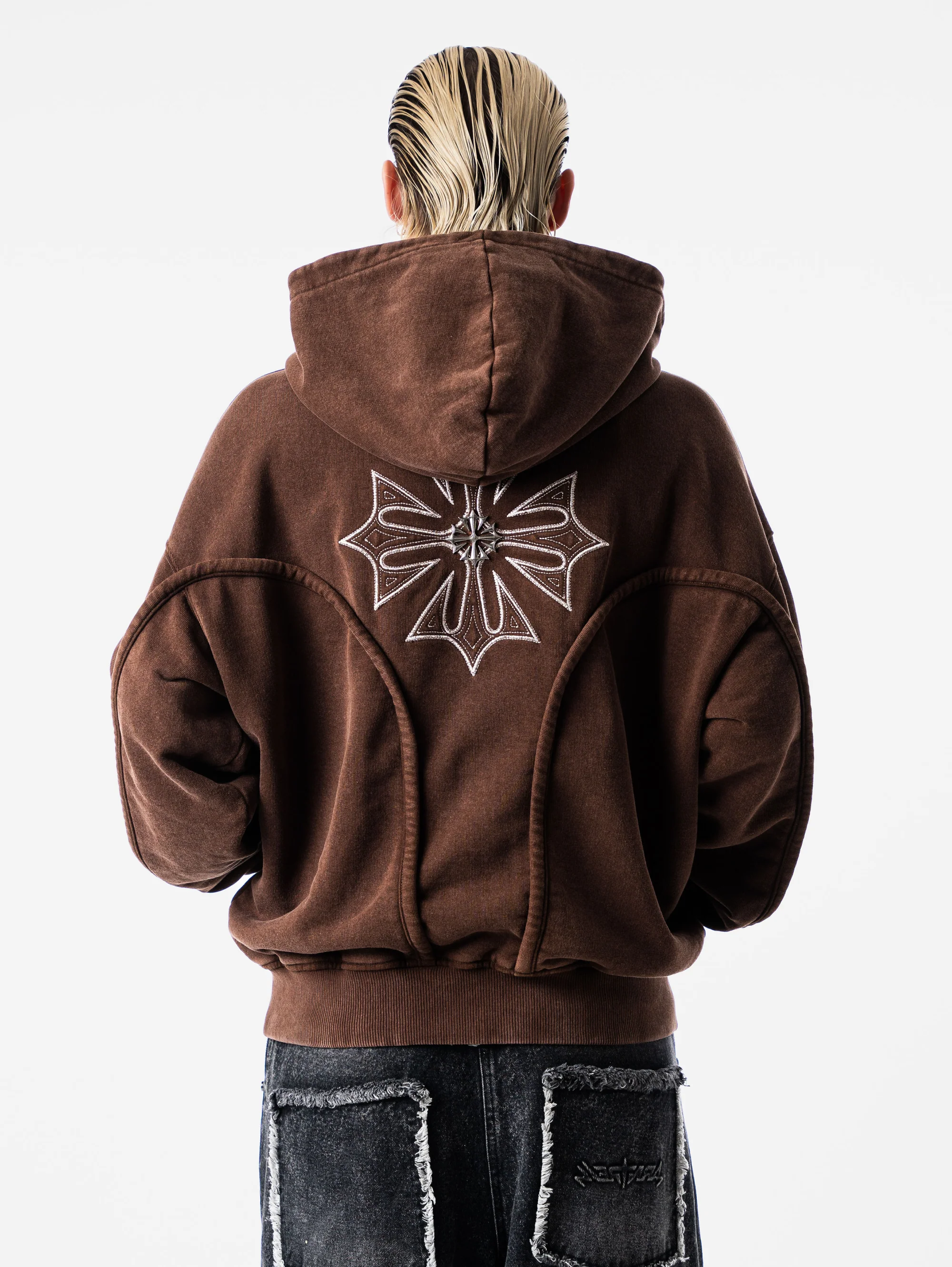Wash Brown Phantom Hoodie - Image 3