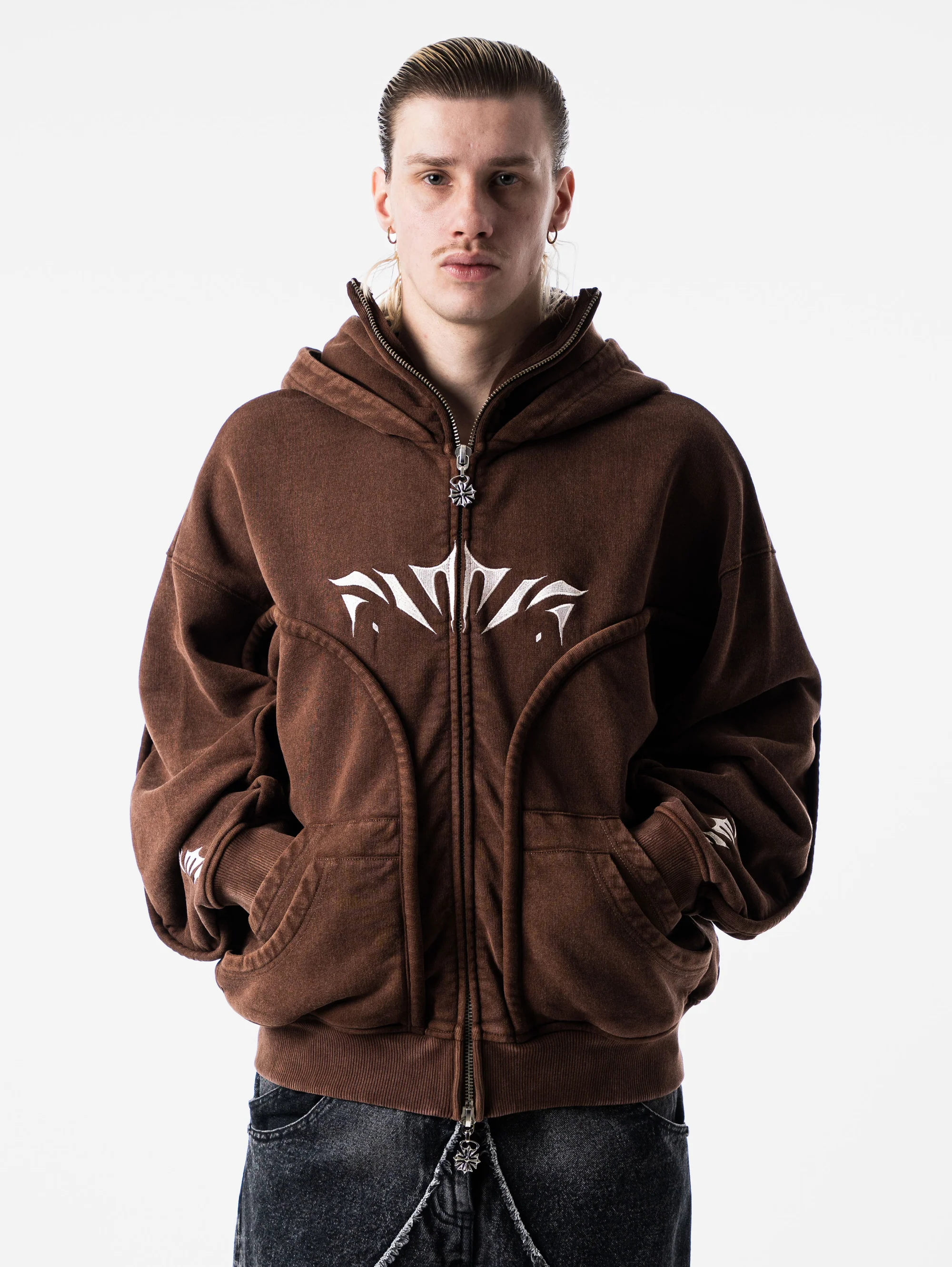Wash Brown Phantom Hoodie - Image 5