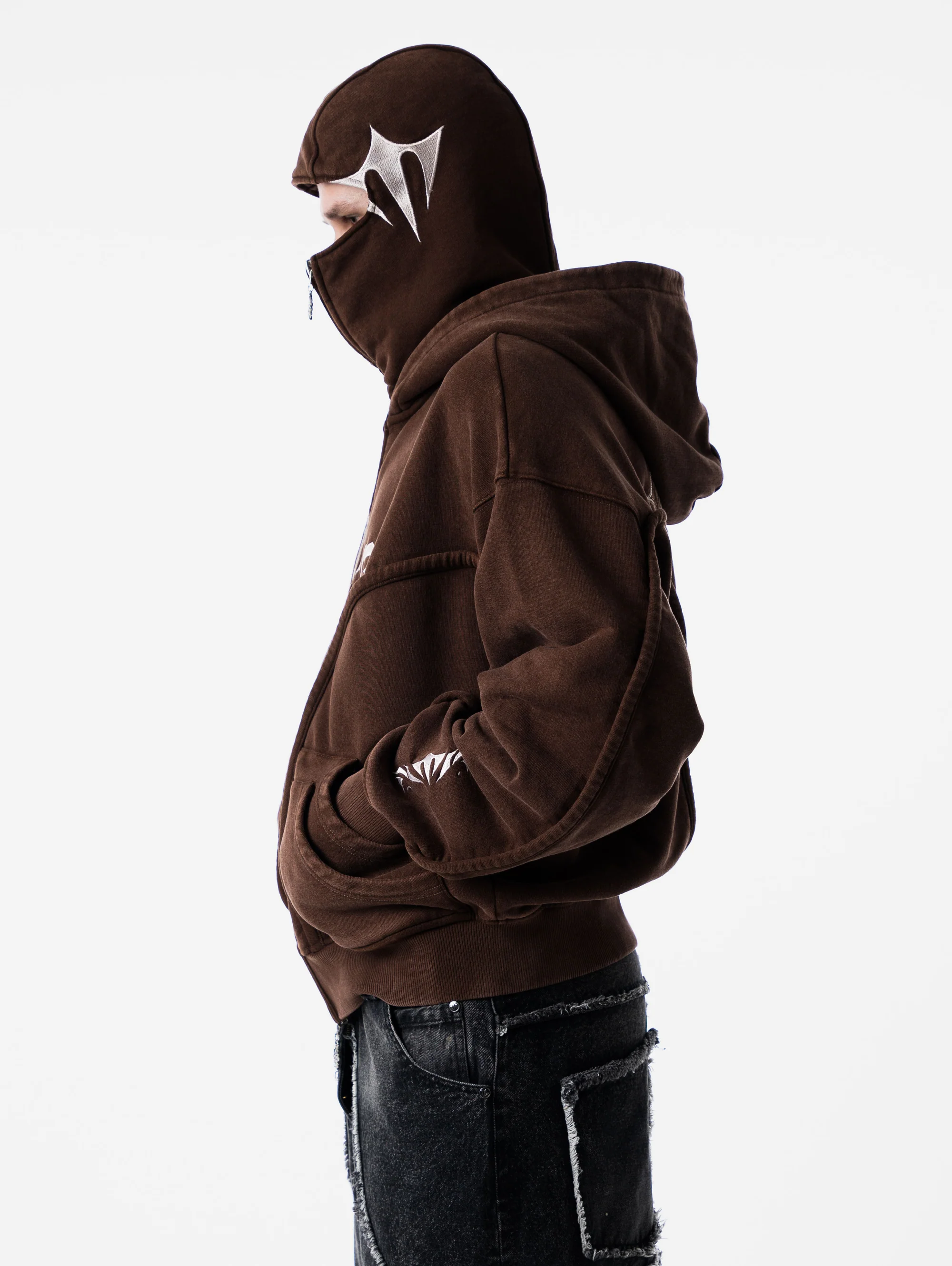 Wash Brown Phantom Hoodie - Image 6