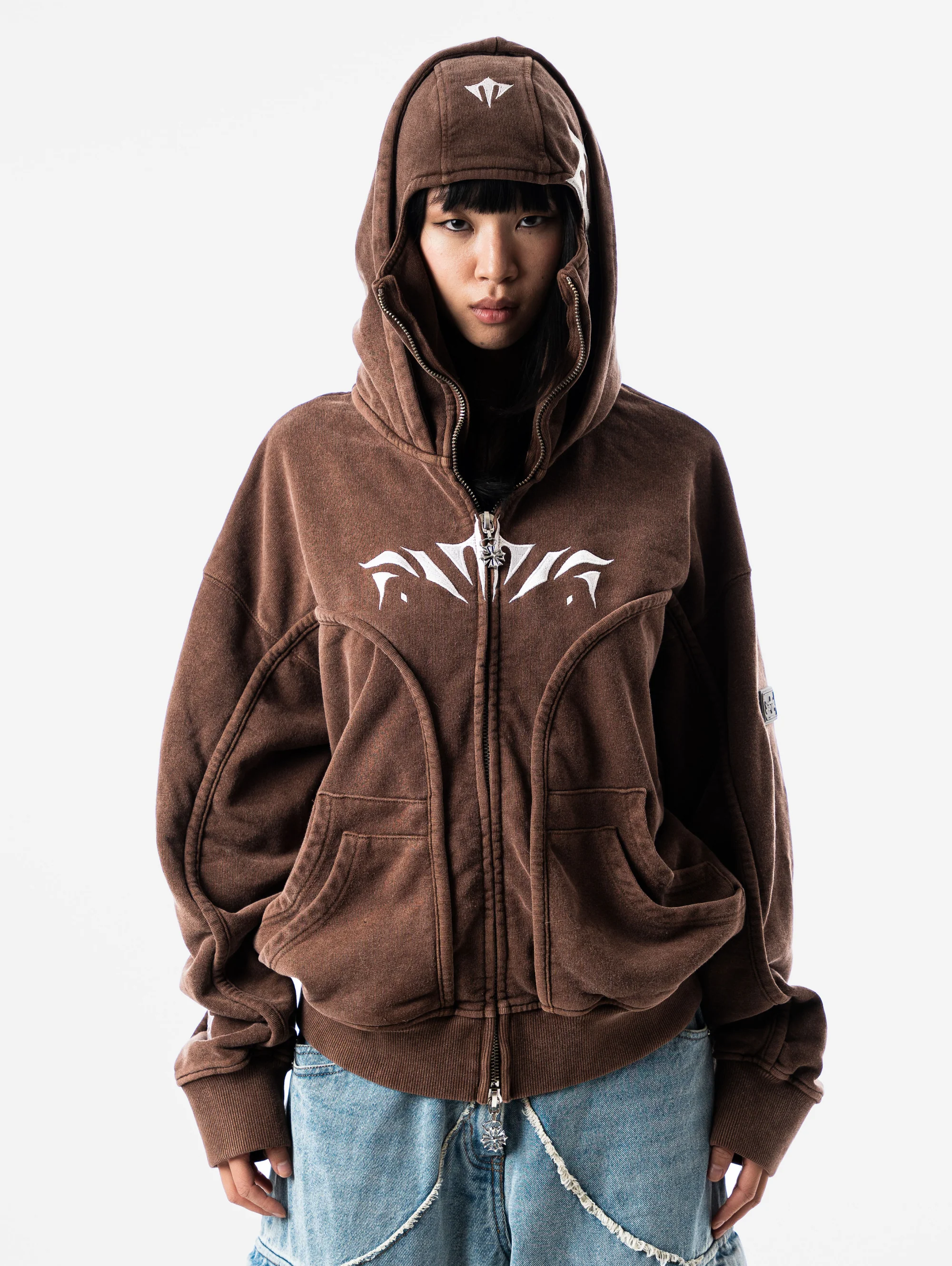 Wash Brown Phantom Hoodie - Image 7